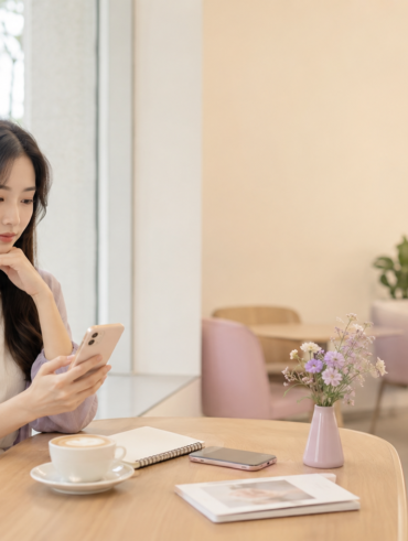 急著還債時適合開始包養嗎 | 甜心在咖啡廳看手機思考