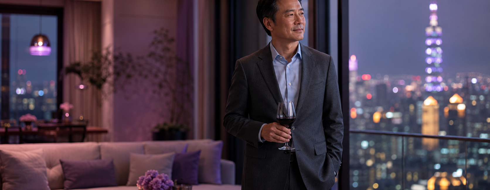 糖爹真正期待什麼？ | 糖爹夜景中的豪華公寓